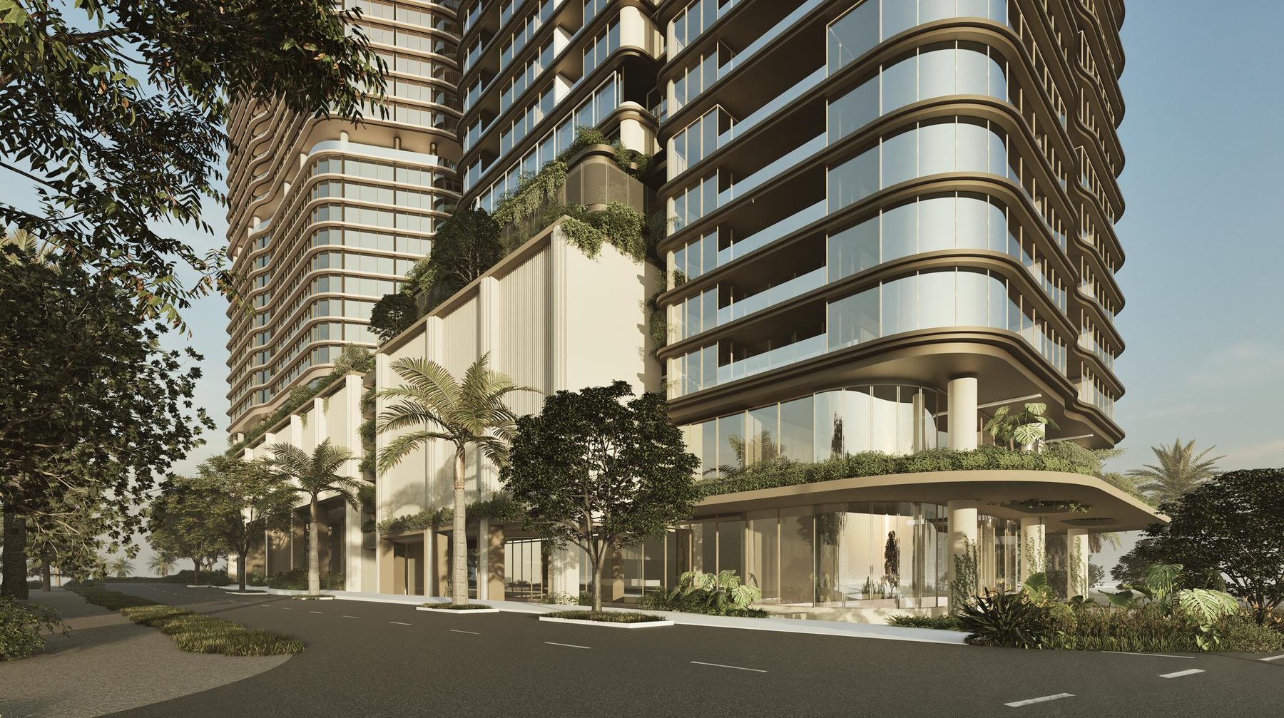 River Terrace podium streetscape
